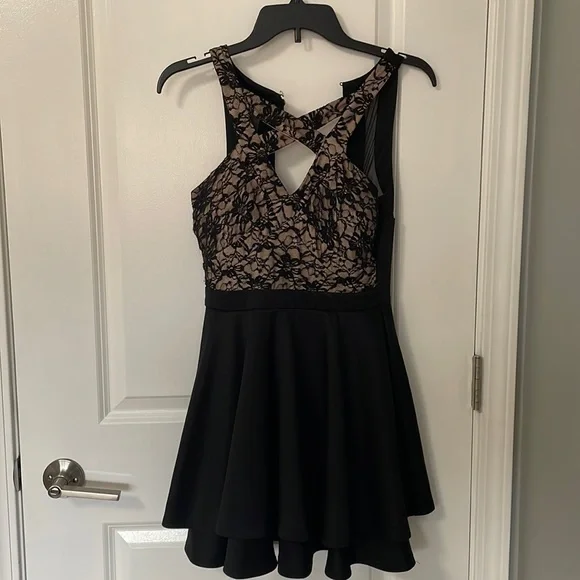 chinese dress ladies Emerald Sundae Juniors Lace Fit & Flare Dress, Size 11 – Vanessa Jane main image 1